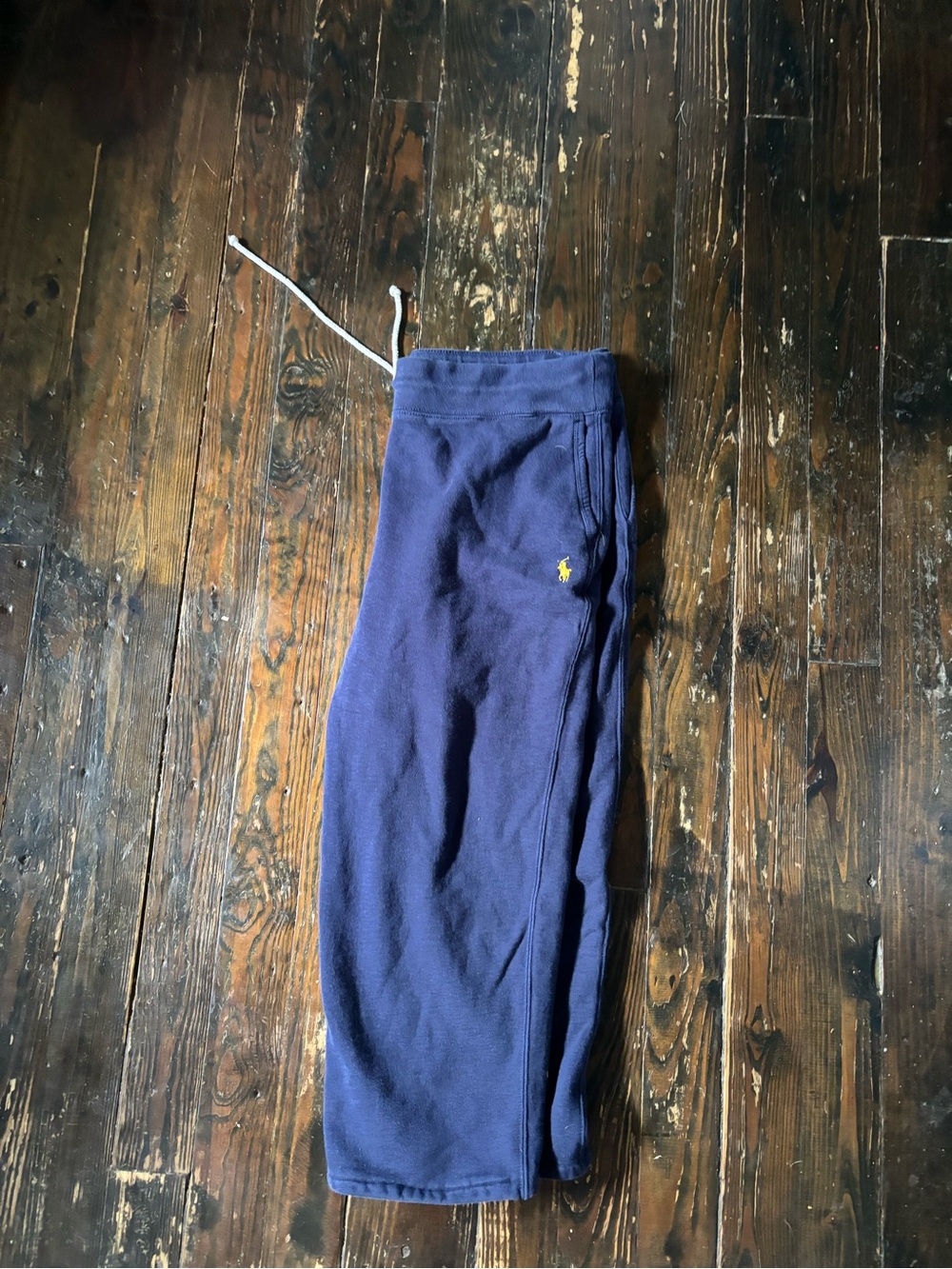 Ralph Lauren Navy Blue Sweatpants with Yellow Pony